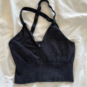 FP Movement Black Ribbed Athletic Crop